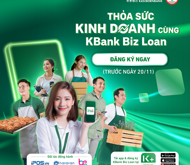 Ngân hàng KBANK hợp tác cùng BEPOS, HARAVAN và IPOS triển khai gói hỗ trợ truyền thông độc quyền cho các hộ kinh doanh bứt phá