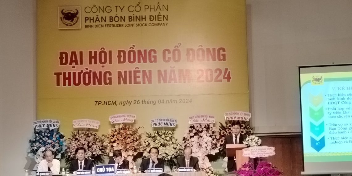 ĐHCĐ Cty Phân bón Bình Điền báo cáo kết quả hoạt động sản xuất kinh doanh năm 2023 và mục tiêu, nhiệm vụ năm 2024
