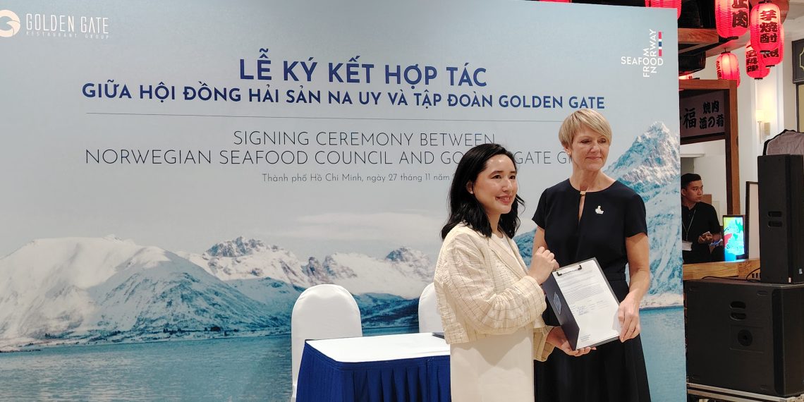 Lễ ký kết hợp tác giữa hội đồng hải sản Na Uy và tập đoàn GOLDEN GATE. 